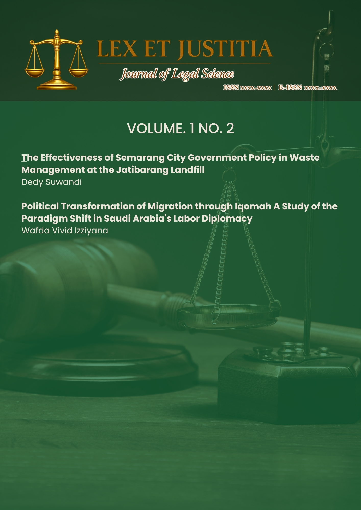 					View Vol. 1 No. 2 (2025): Lex et Justitia : Journal of Legal Science
				